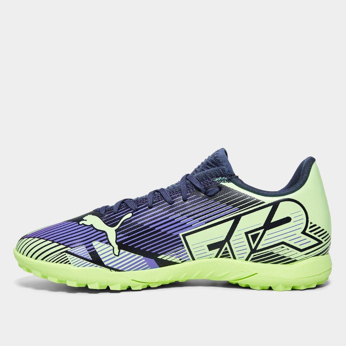 Chuteira Society Puma Future 7 Play Unissex Verde+Cinza - 37