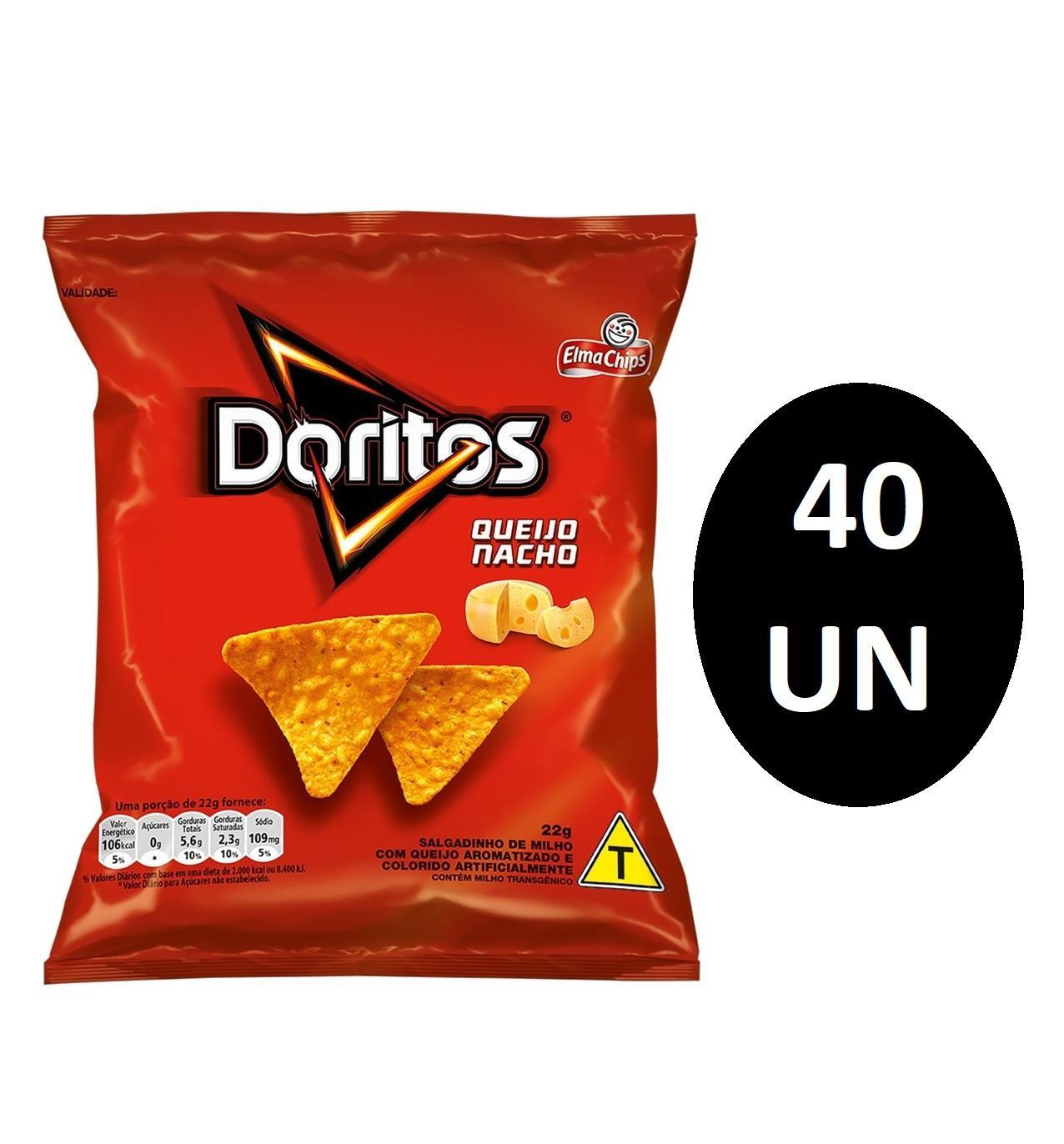 Miniatura Biscoitos Salgadinhos Elma Chips Doritos Caixa Com 40 De 22G