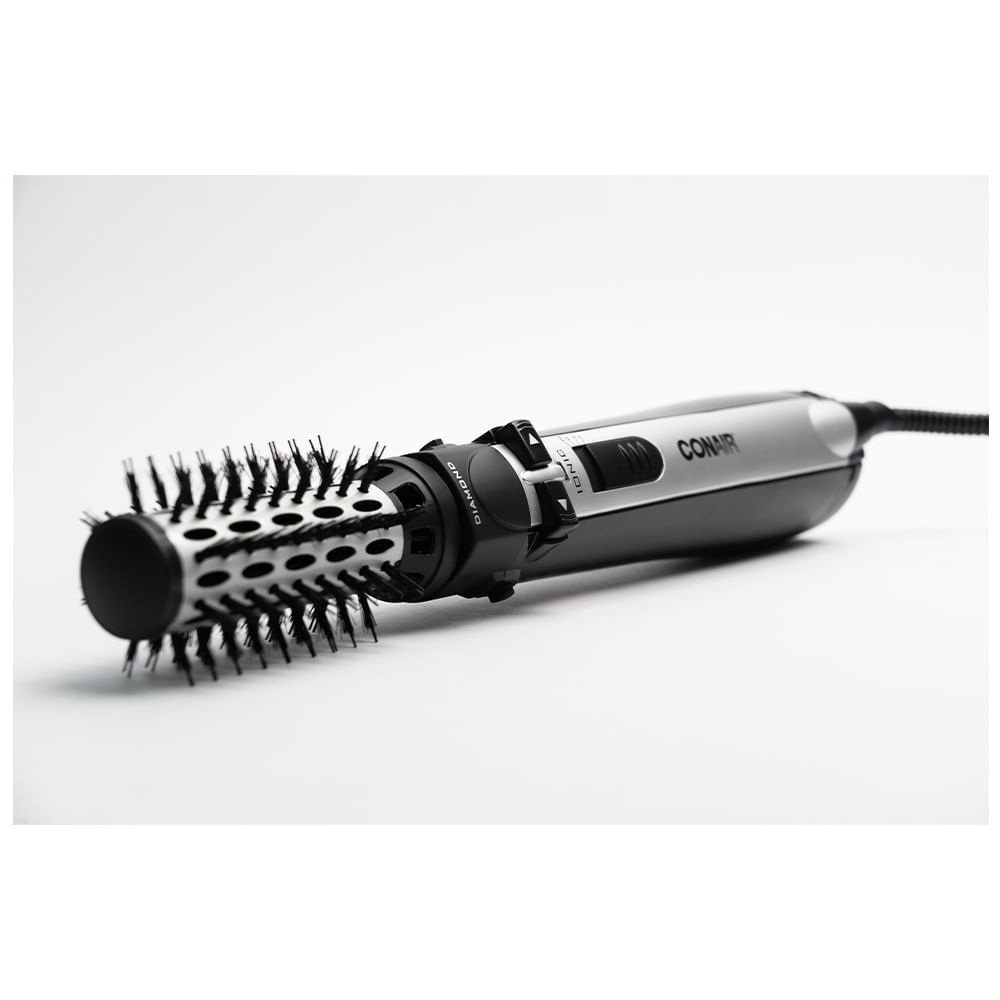 Miniatura Escova Secadora Rotativa Diamond Rotating Conair e 900W Preto e Prata - 2735ABR 110