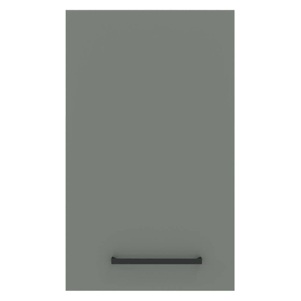 Miniatura Armário Aéreo Madesa Agata 40 cm 1 Porta Rustic/Cinza Cor:Rustic/Cinza