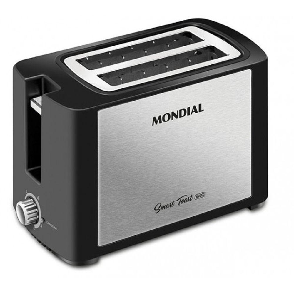 Miniatura Torradeira Tostador De Paes Inox 6 Níveis Mondial 800w 220V