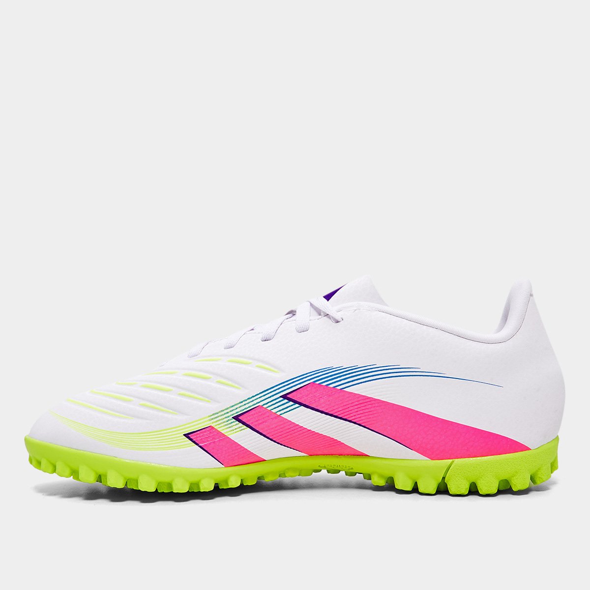 Chuteira Society Adidas Predator Club Unissex Branco+Rosa - 37