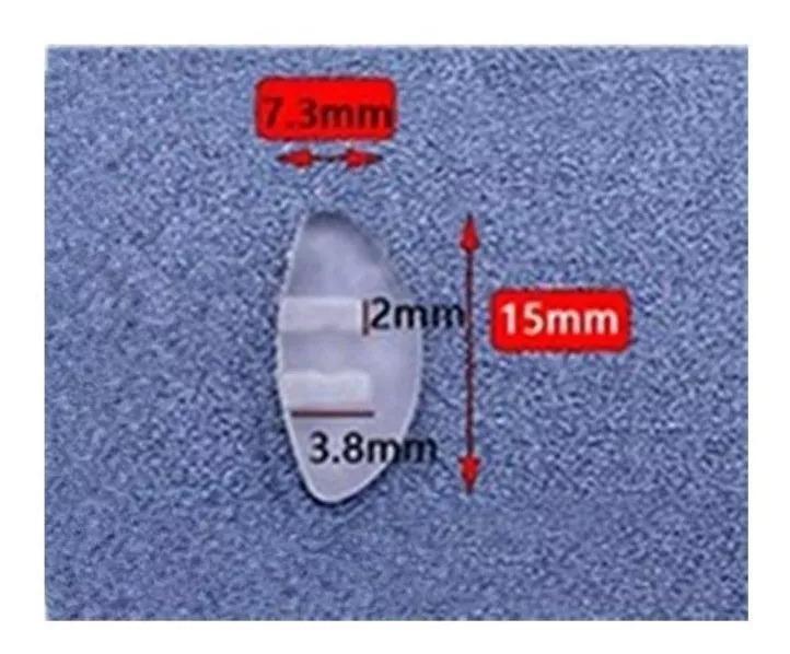 10 Pares Plaqueta Silicone Porsche Nariz Óculos Fosco 15mm
