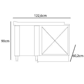 Cozinha Completa Bartira Linea com 13 Portas e 6 Gavetas e 9 Prateleiras - 562,6cm de largura Branca