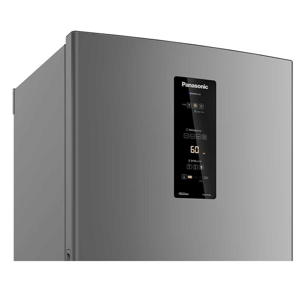 Geladeira Panasonic Frost Free 2 Portas Inverter NR-BB64PV1XB 460 Litros Aço Escovado - 220V