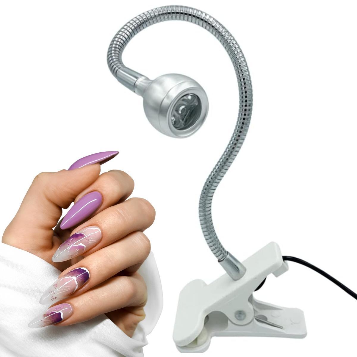 Luz Led Uv Lanterna Mesa Com Garra Secagem Unhas Gel Cabine