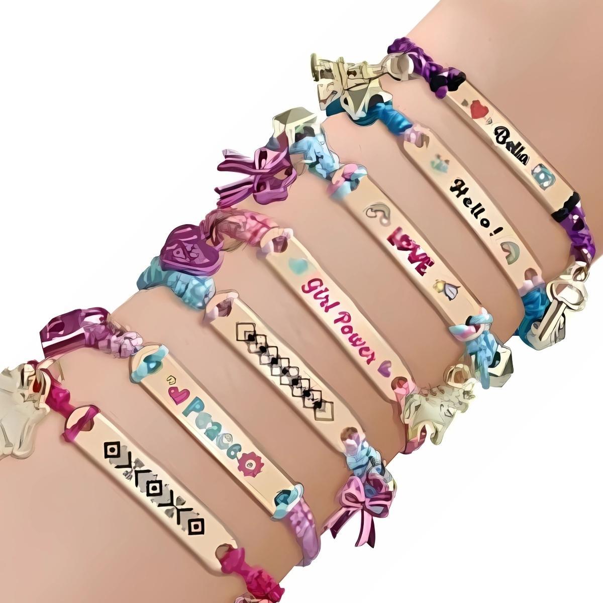 Miniatura Conjunto Pulseiras Bijuterias Montar Jóias Colar Castela