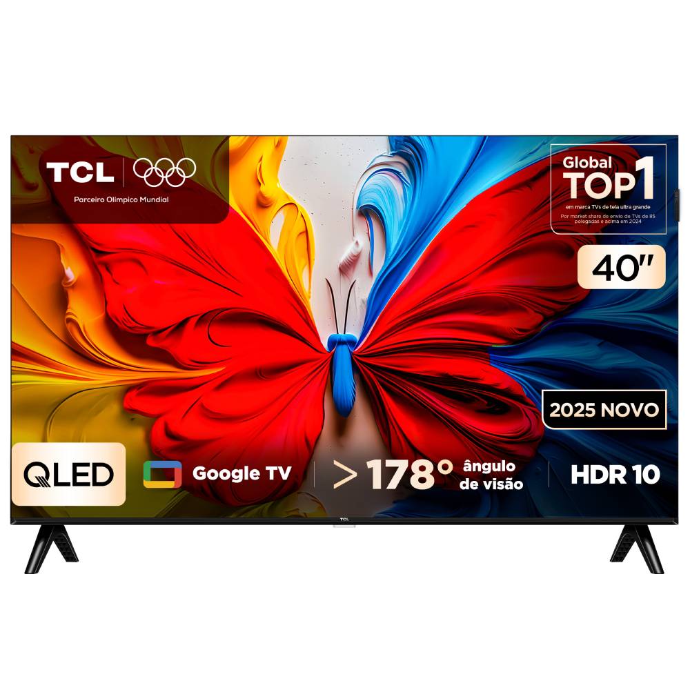 Miniatura Smart TV TCL 40 Polegadas Full HD QLED S5K WiFi Bluetooth Google TV 2 HDMI HDR10 Dolby Audio 40S5K