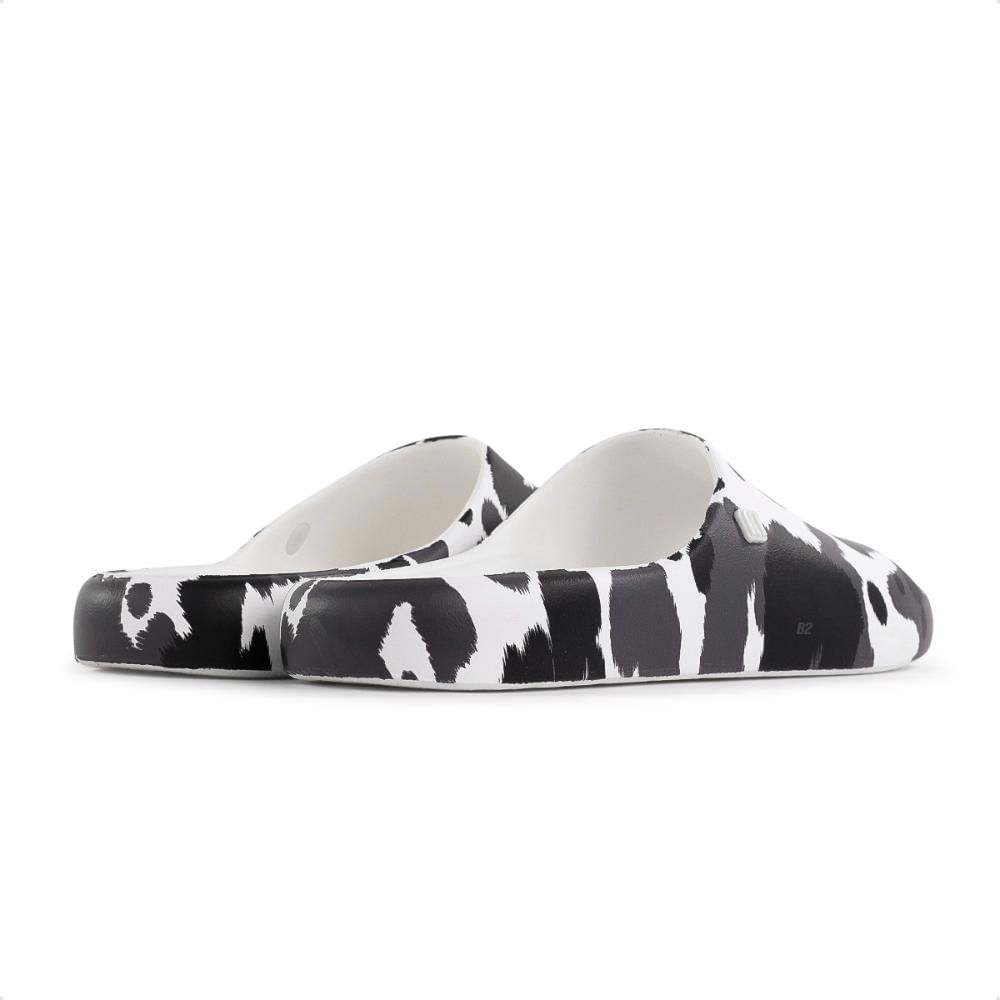 Chinelo Slide Melissa Free Print Feminina Branco / Preto - 33/34