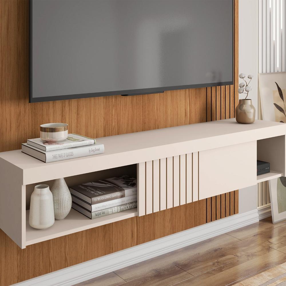 Miniatura Painel para Tv até 55 Polegadas Safira Freijó/Off White