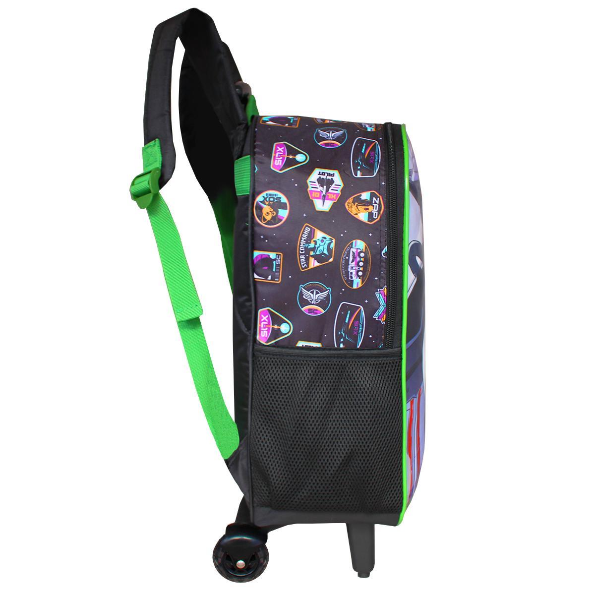 Miniatura Mochila Escolar De Rodinhas Buzz Lightyear Toy Story Preto