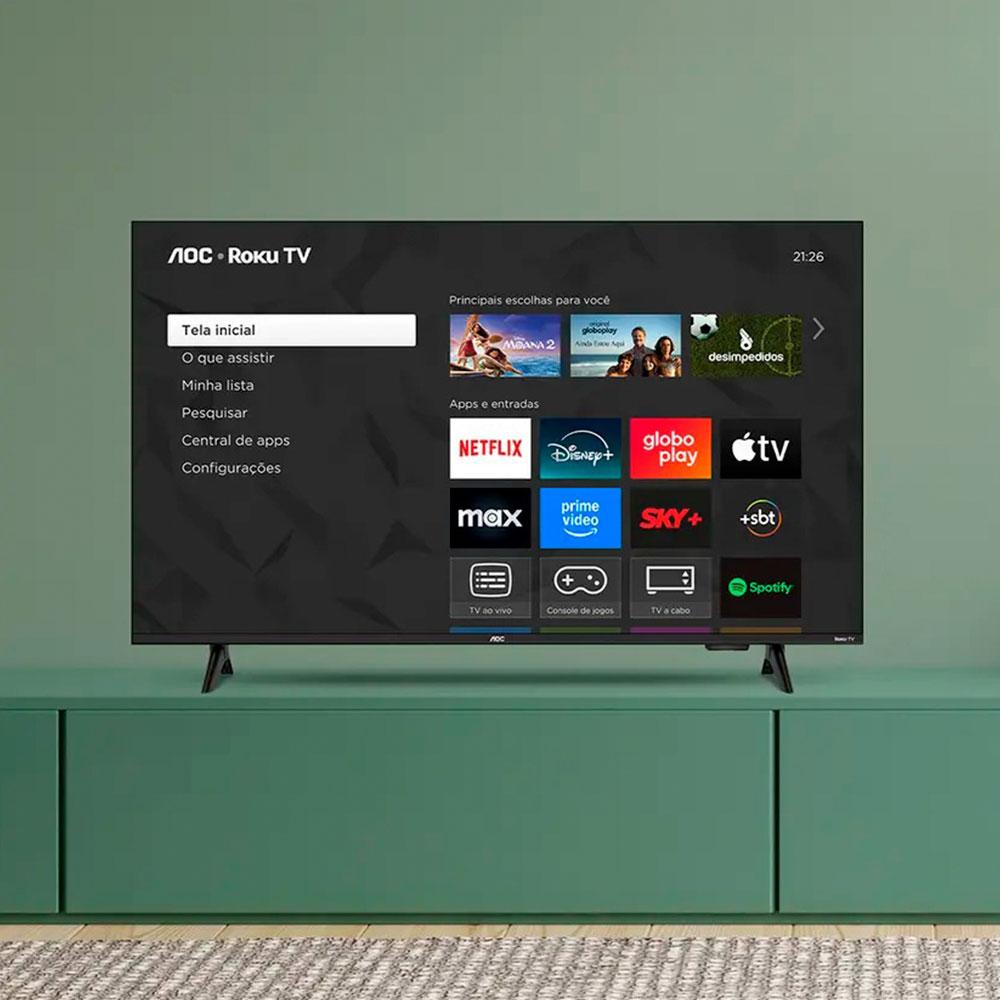 Smart TV 43 Polegadas AOC Roku TV DLED - Série 5155
