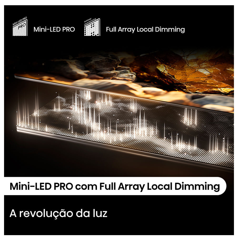 Miniatura Smart TV Hisense QLED Mini UHD 4K 75" Polegadas Frequência 144 Hz e Wi-Fi - 75U86LUA Bivolt