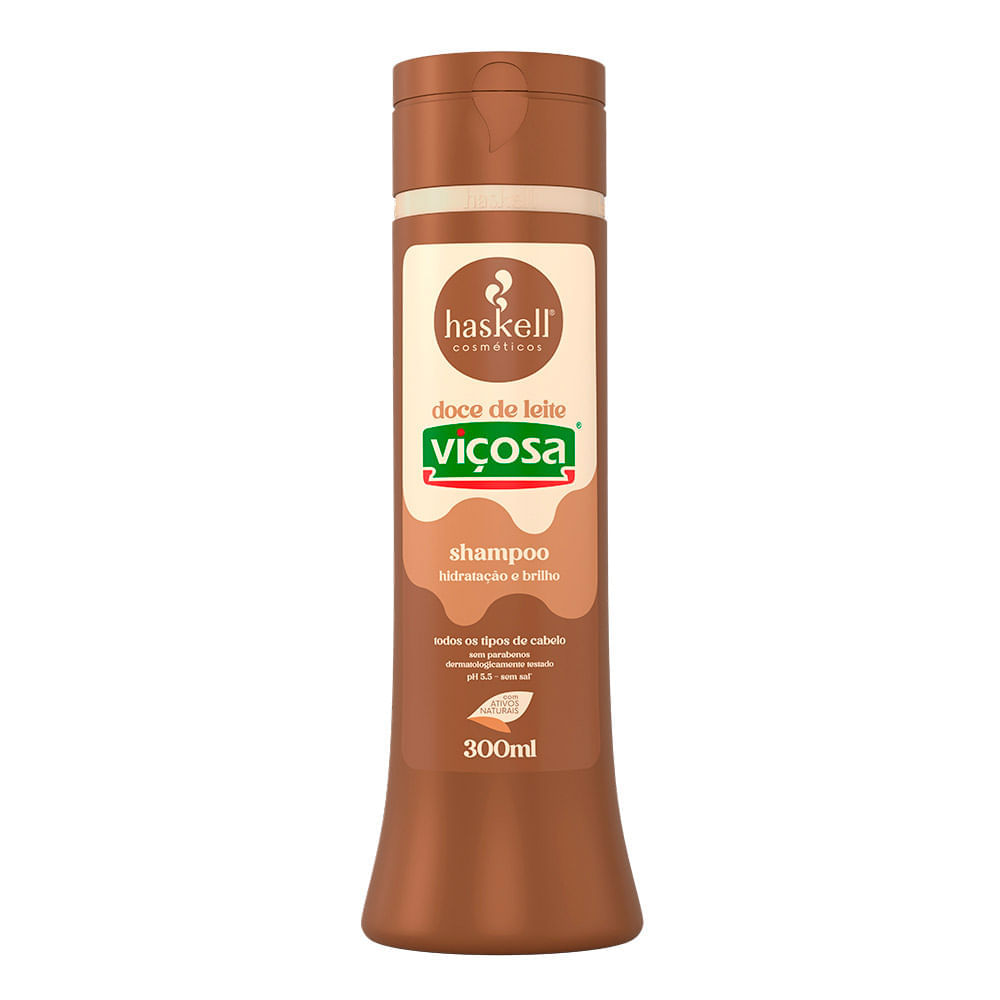 Miniatura Shampoo Haskell Doce de Leite Viçosa Hidratação e Brilho 300ml