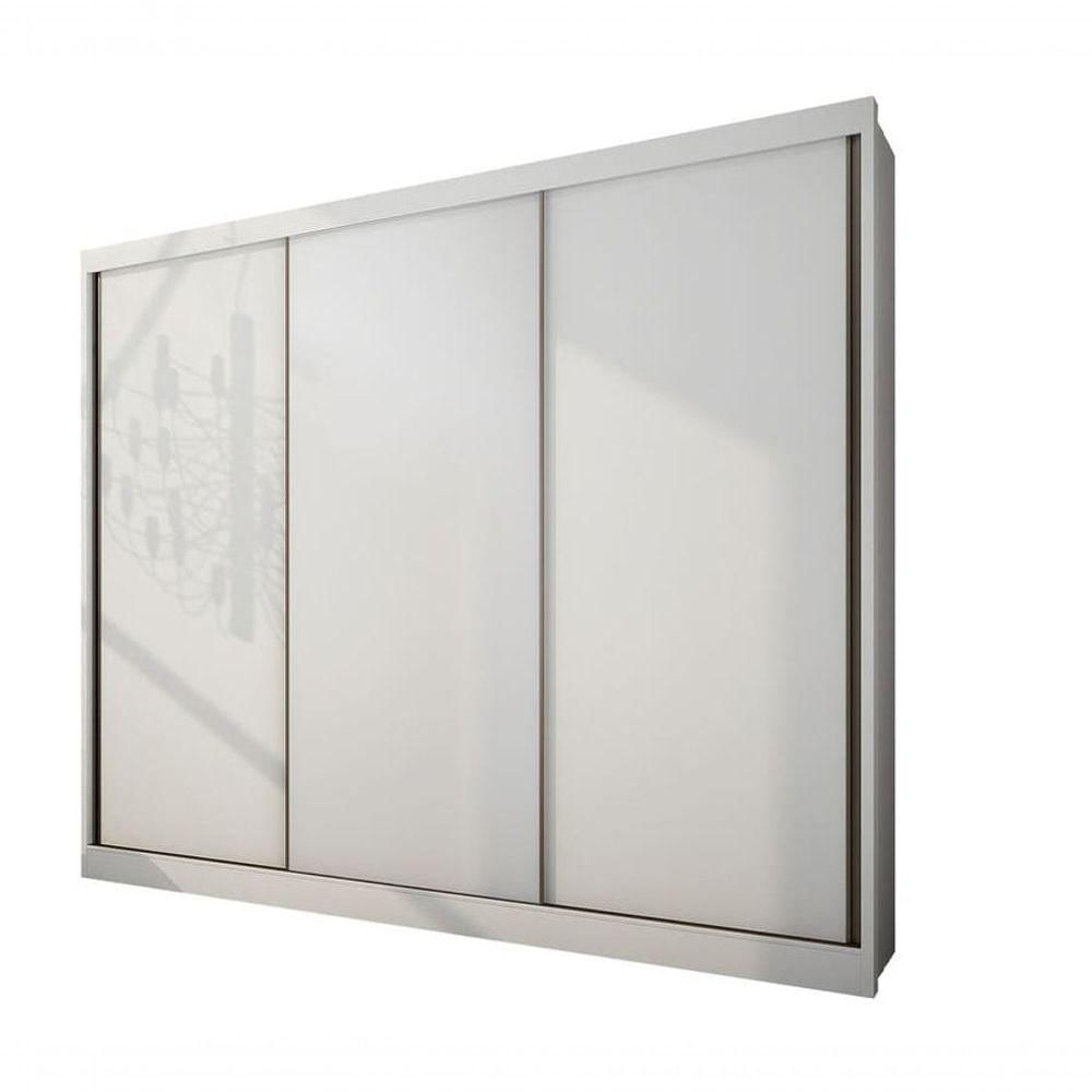 Miniatura Guarda Roupa Casal 3 Portas 6 Gavetas - Arezzo Plus-branco - Móveis Novo Horizonte