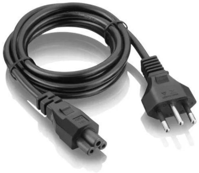 Miniatura Cabo Força Energia Tripolar 3 Pinos Tipo Fonte Notebook Tv