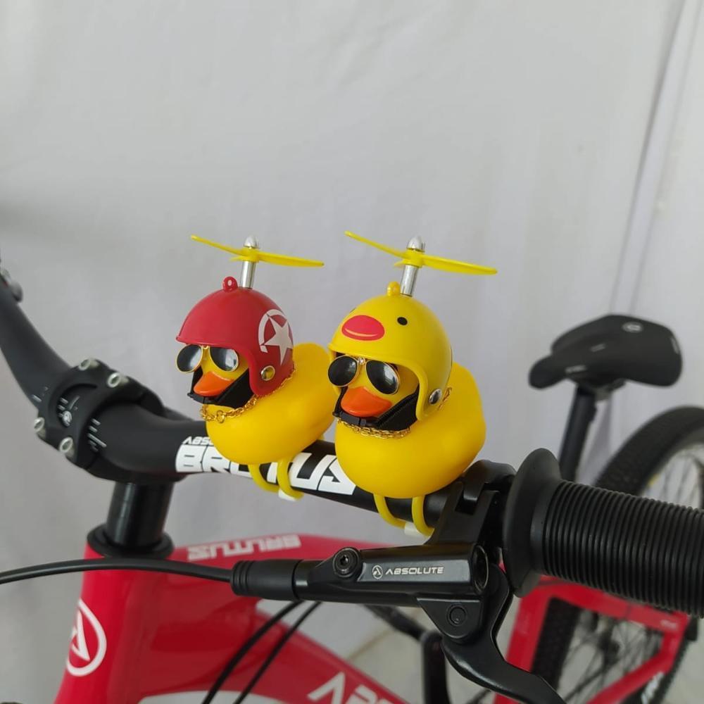 Miniatura Buzina Patinho Pato Guidão Bicicleta Bike Moto Led Hélice