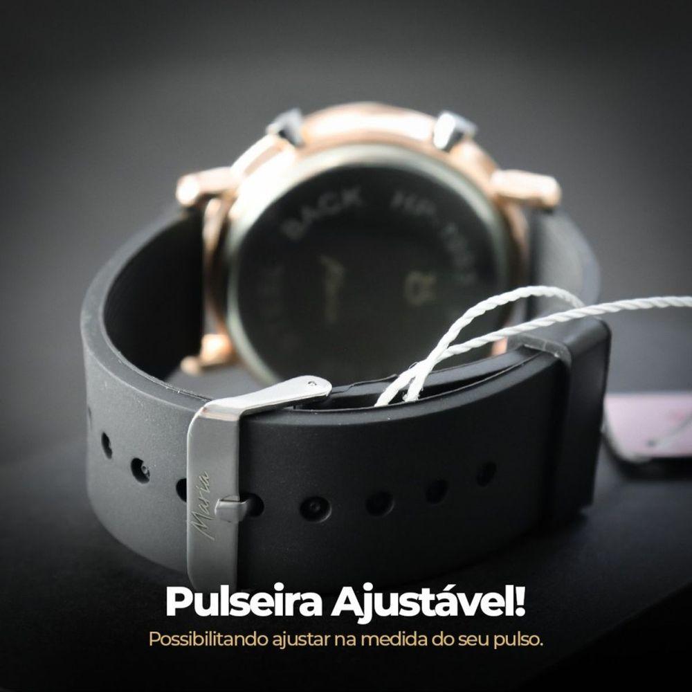 Relogio Digital Aço Inox Feminino + Caixa + Oculos Sol Qualidade Premium Original Dourado Presente