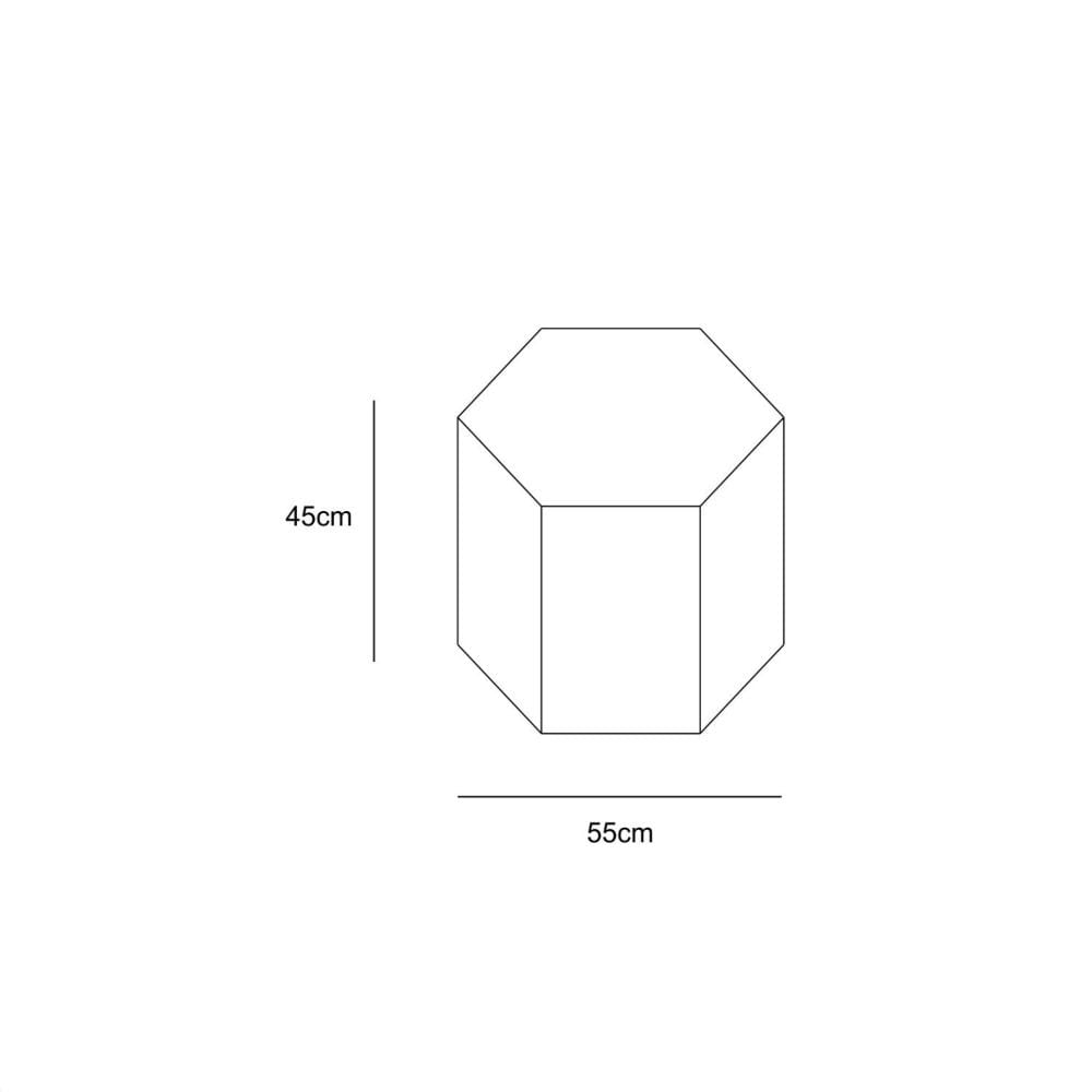 Miniatura Puff Six 50cm Neo Cinza Claro/Cinza Chumbo