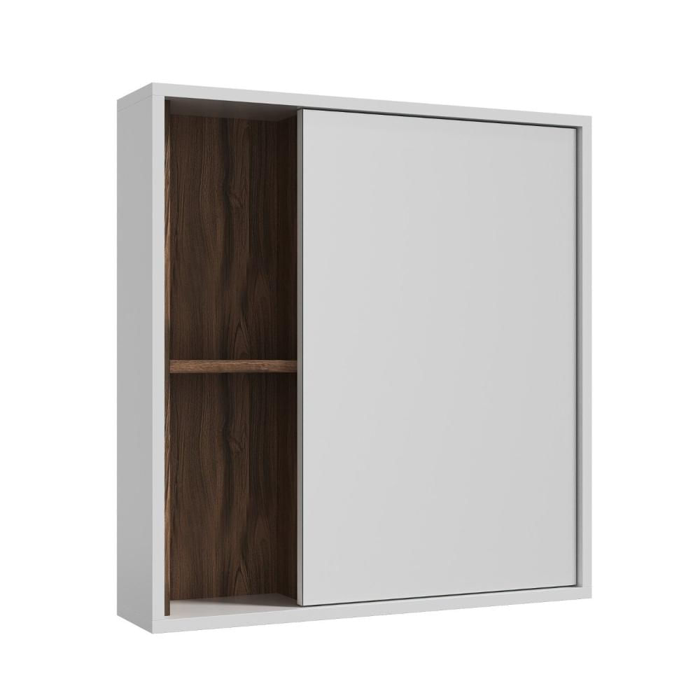 Miniatura Espelheira para Banheiro 60cm 1 Porta Alice Darabas Agardi Branco