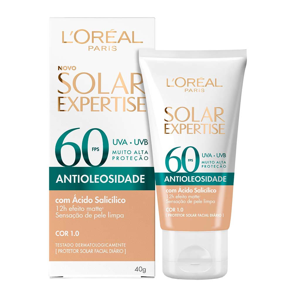 Protetor Solar com Cor L’Oréal Paris Solar Expertise FPS60 Clara