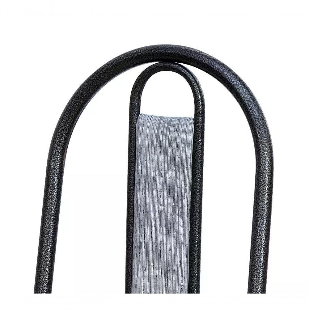 Miniatura Cadeira Tubular Cromo Preto 058 Assento Grafiato Grafiato