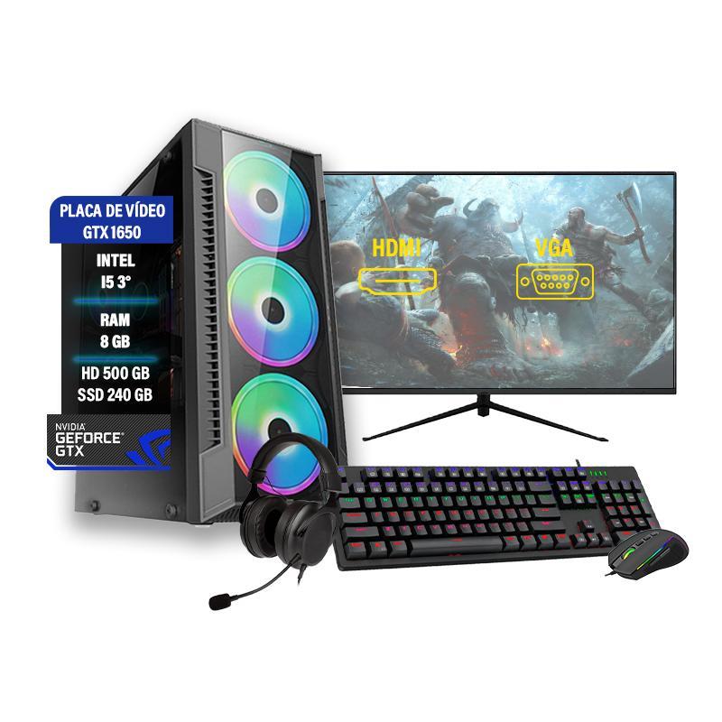 Miniatura Pc Gamer Completo I5 8Gb Ssd 240Gb Hd 1Tb Placa De Video 4Gb