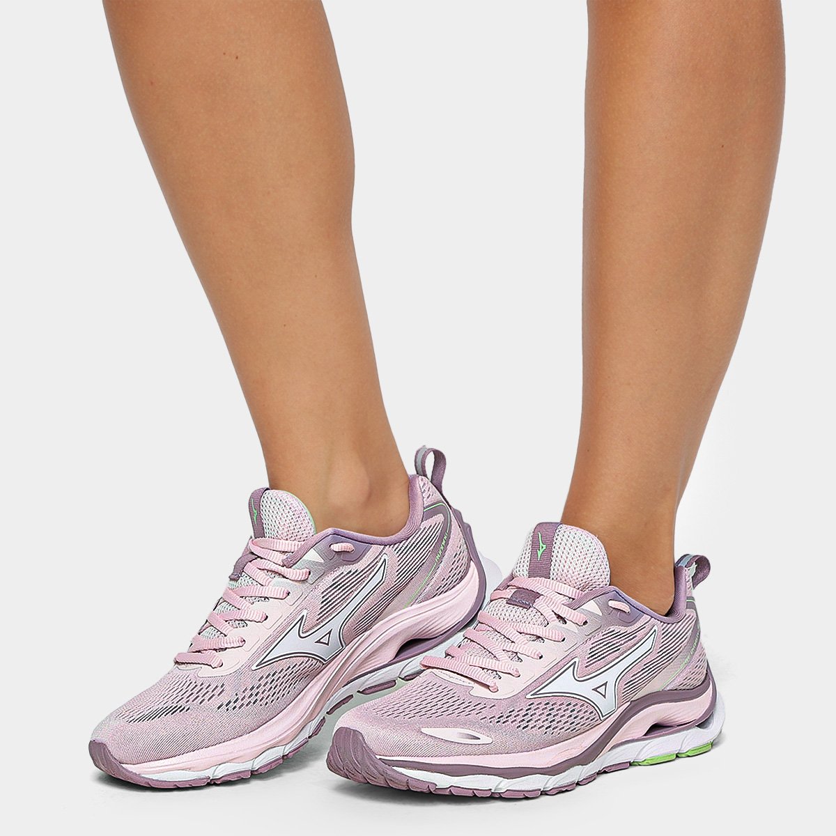Miniatura Tênis Mizuno Wave Dynasty 5 Feminino Rosa+Lilás - 34