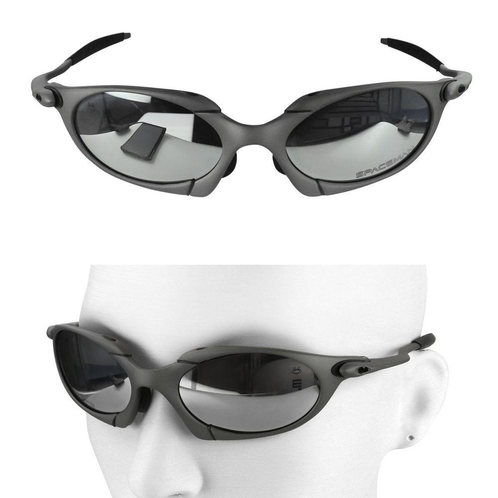 Miniatura Oculos Sol Lupa Mandrake Proteção Uv Metal Case Qualidade Premium Polarizado Black Iridium Casual