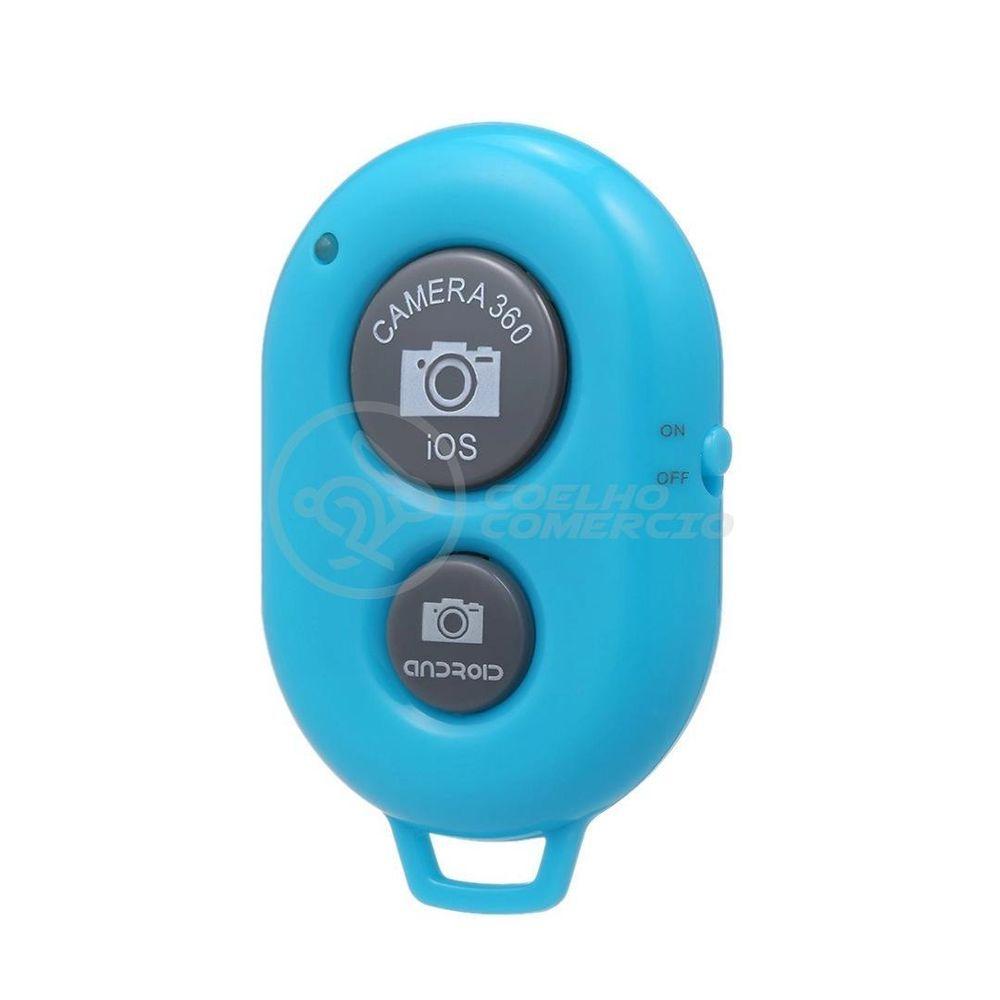 Miniatura Controle Remoto Disparador De Fotos Bluetooth Selfie - Azul