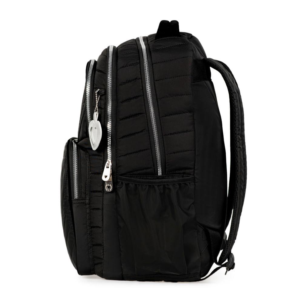 Miniatura Mochila Escolar Feminina Juvenil  BG Girl Preta Preto