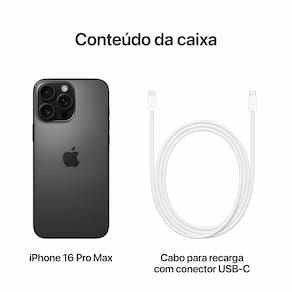 Apple iPhone 16 Pro Max 256GB 6,9" 48MP Titânio Preto