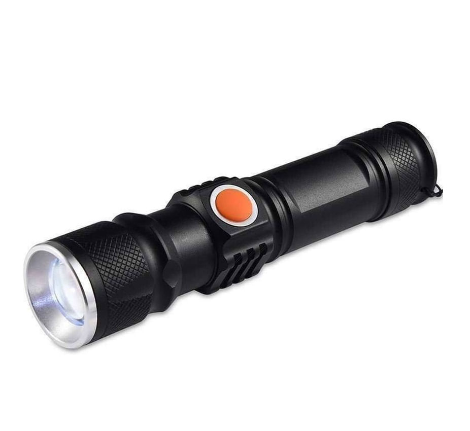 Miniatura Mini Lanterna Led T6 Tática Recarregável Usb Bmax PRETO