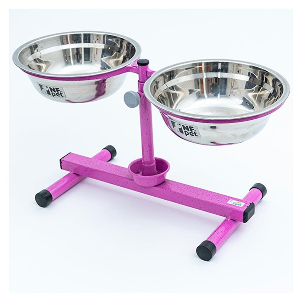 Comedouro Premium Antiformiga Inox Rosa - 1,8 Litros