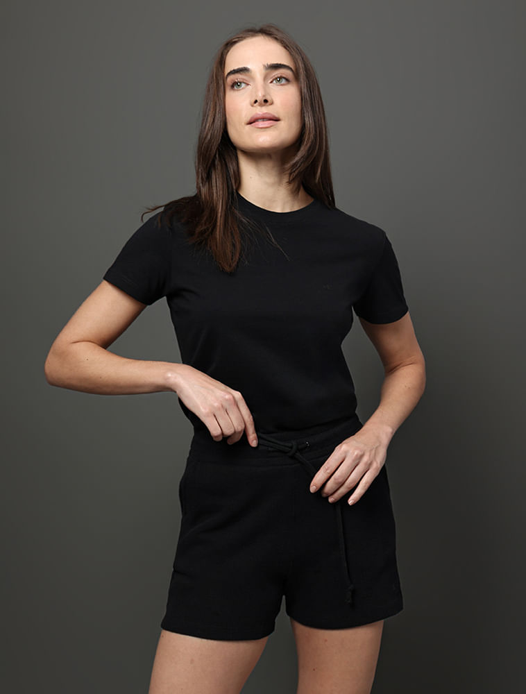 Miniatura Camiseta Feminina Touch Cotton Calvin Klein Underwear - Preto Camiseta Feminina Touch Cotton Calvin Klein Underwear Preto Gg
