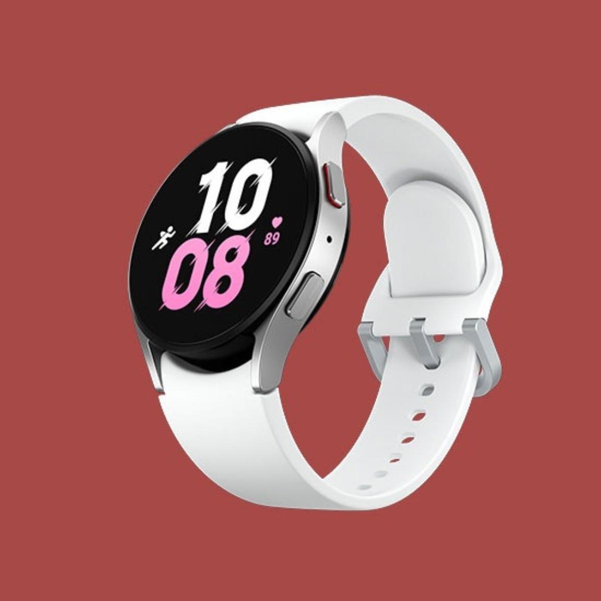 Miniatura Pulseira Branca Sam Watch 5 - Minimalismo Inteligente