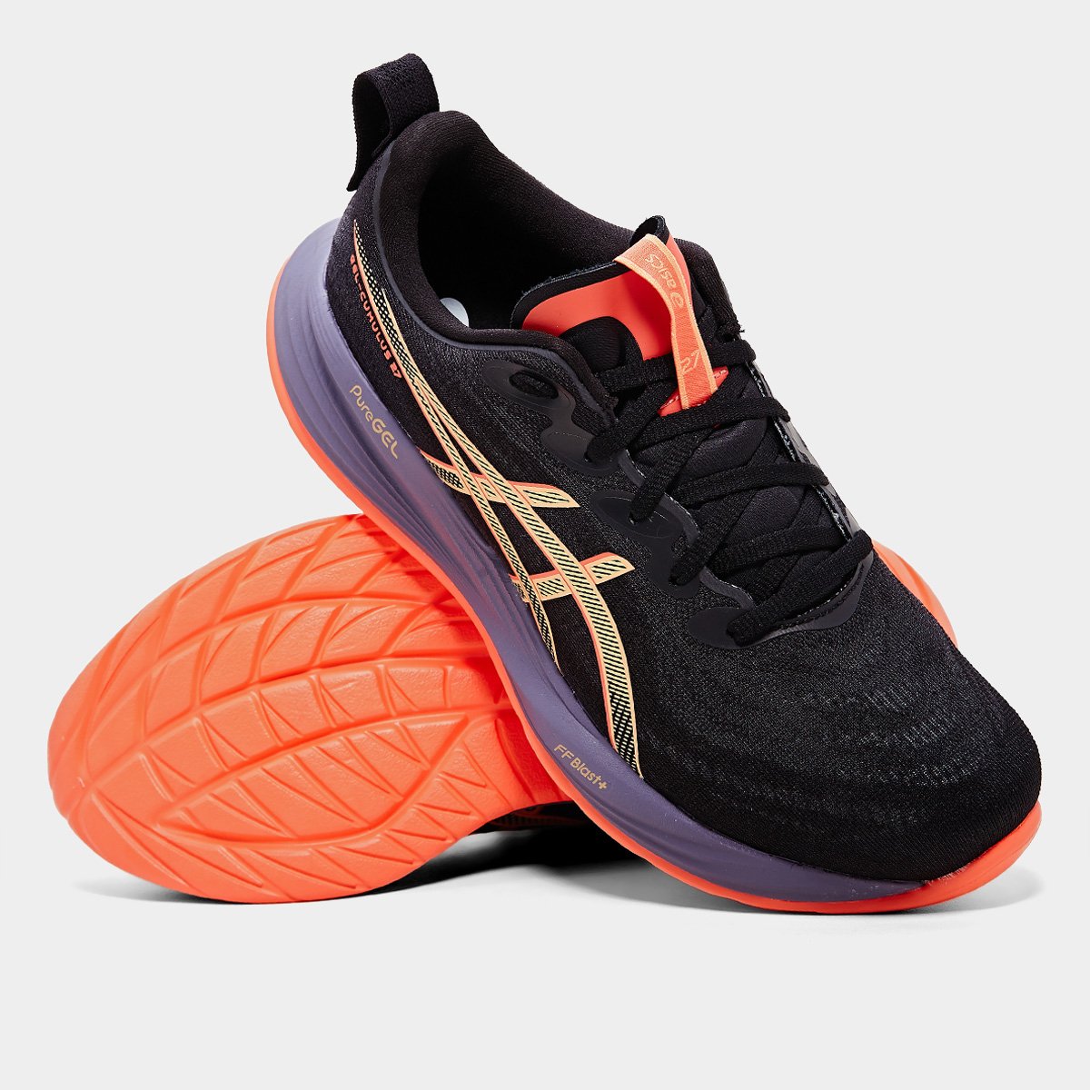 Miniatura Tênis Asics Gel-Cumulus 27 Masculino Preto+Laranja - 39