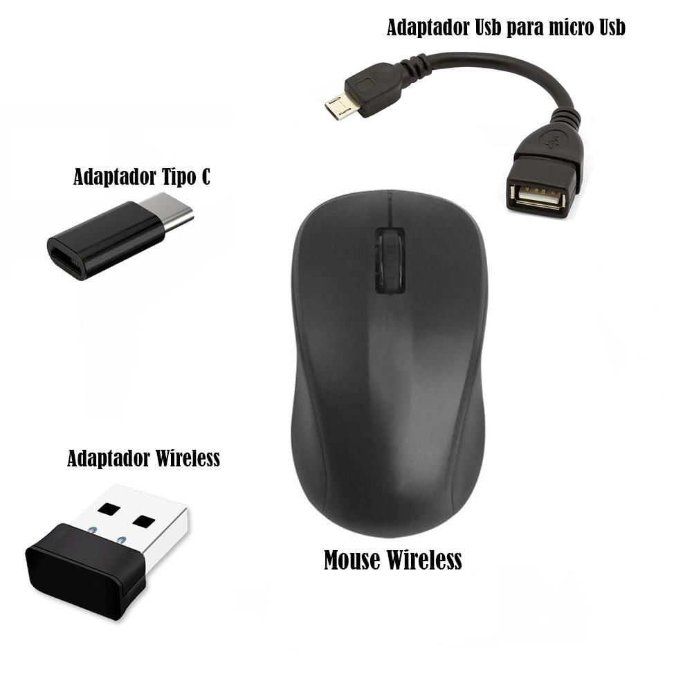 Miniatura Kit Teclado Mouse Adaptador p/ Tablet Android - Alta Qual.