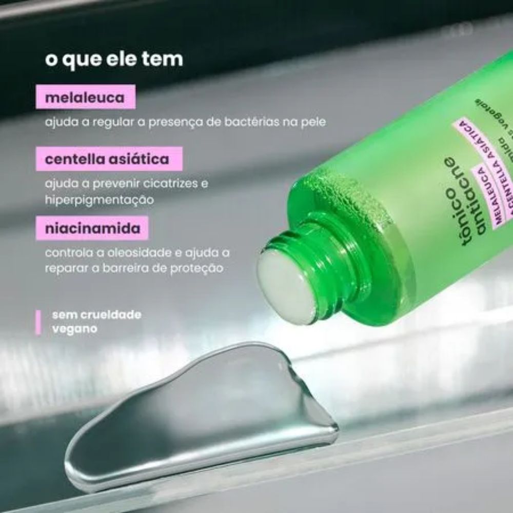 Miniatura Tonico Antiacne Sallve Melaleuca+Centella Asiatica+Niacinamida+Fermentados Vegetais 120Ml
