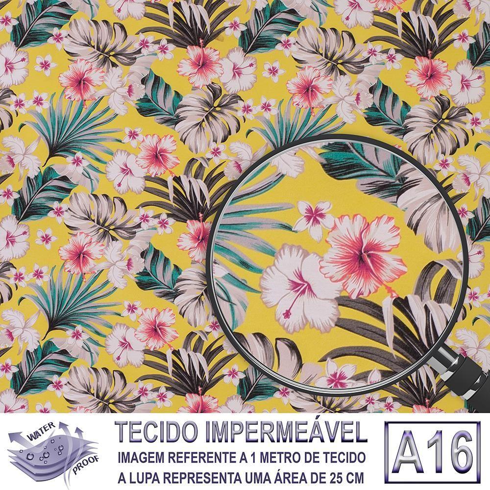 Jogo Cadeira De Jantar Em Alumínio E Fibra Estofado Impermeavel 6 Unidades Preta A16