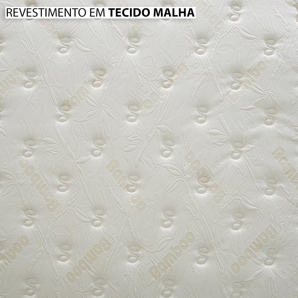 Cama Box com Cabeceira Queen Herval Pallace Bambu em Molas Ensacadas, 71x158x198 cm