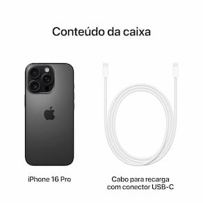 Apple iPhone 16 Pro 128GB 6,3" 48MP Titânio Preto