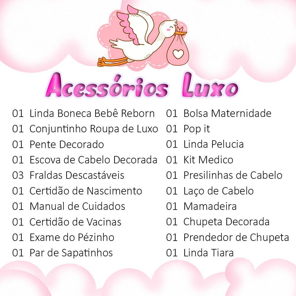 Miniatura Bebe Reborn Menina Bailarina Boneca Realista Silicone Luxo