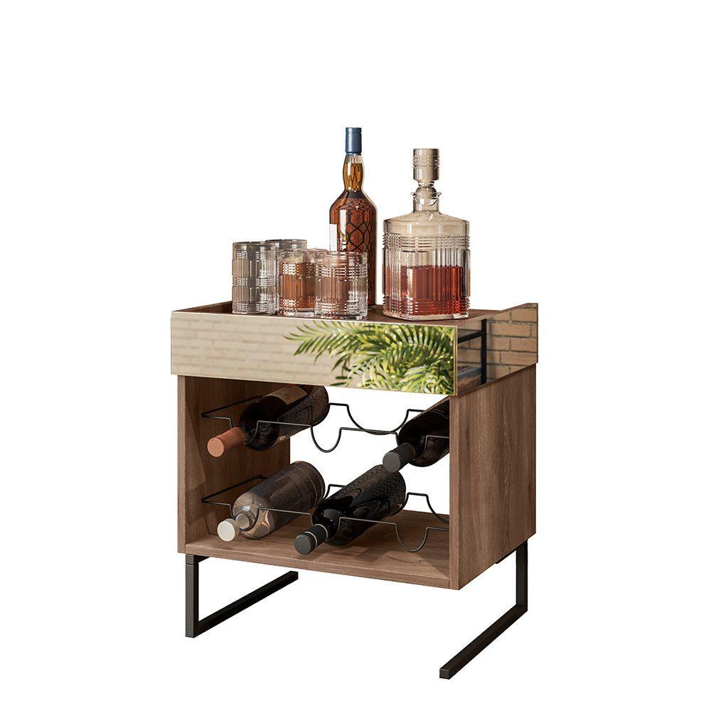 Miniatura Mini Adega Aparador Barzinho Industrial Com Espelho Aurora