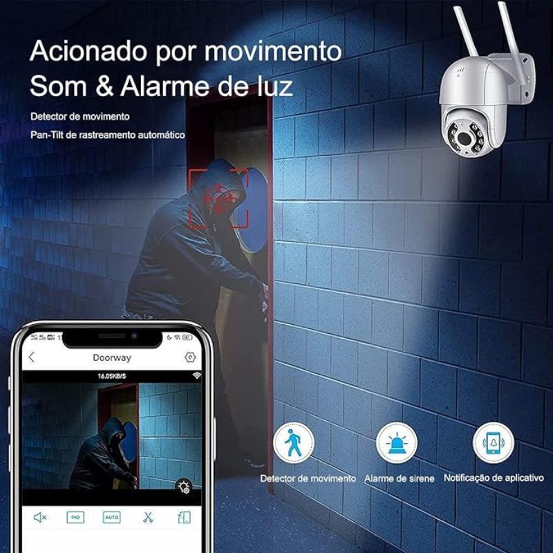 Kit 2 Wifi Ip Camera Ipc 360 Wireless Sem Fio A Prova Dágua