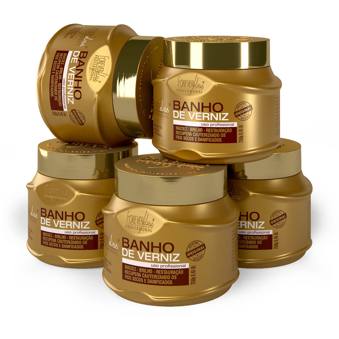 Miniatura Combo Com 5 Máscaras Banho De Verniz Forever Liss 250G UNISEX - 5 - 1250ml