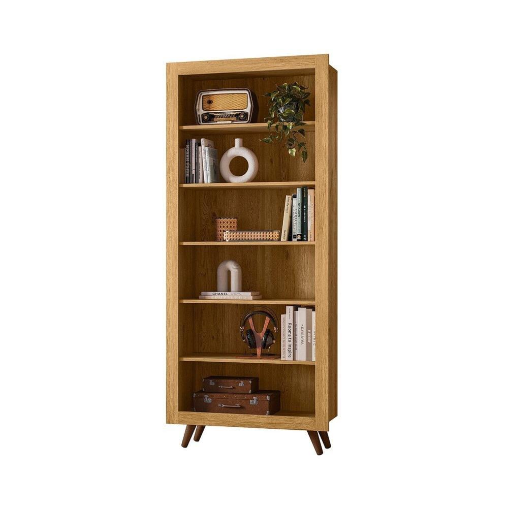 Miniatura Estante para Livros 6 Prateleiras Retrô Freijo Toq