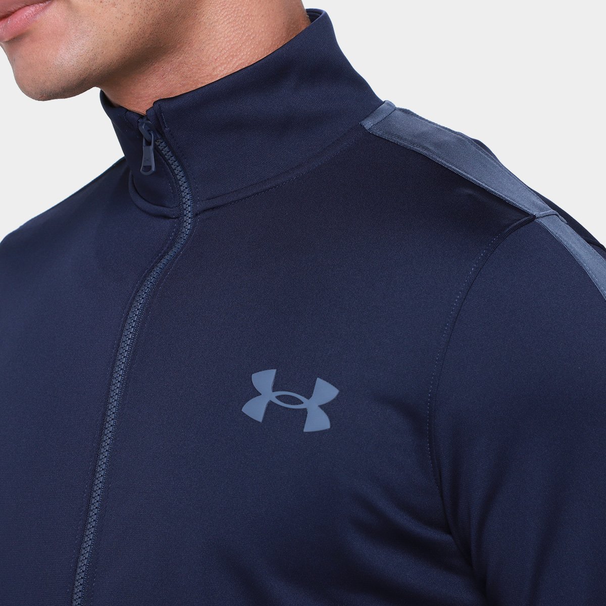 Miniatura Agasalho Under Armour Knit Masculino Marinho+Cinza - G