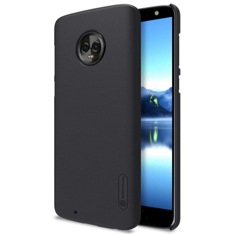 Miniatura Kit Capa Preta Nillkin Moto G6 5.7 Capinha Shield E Película