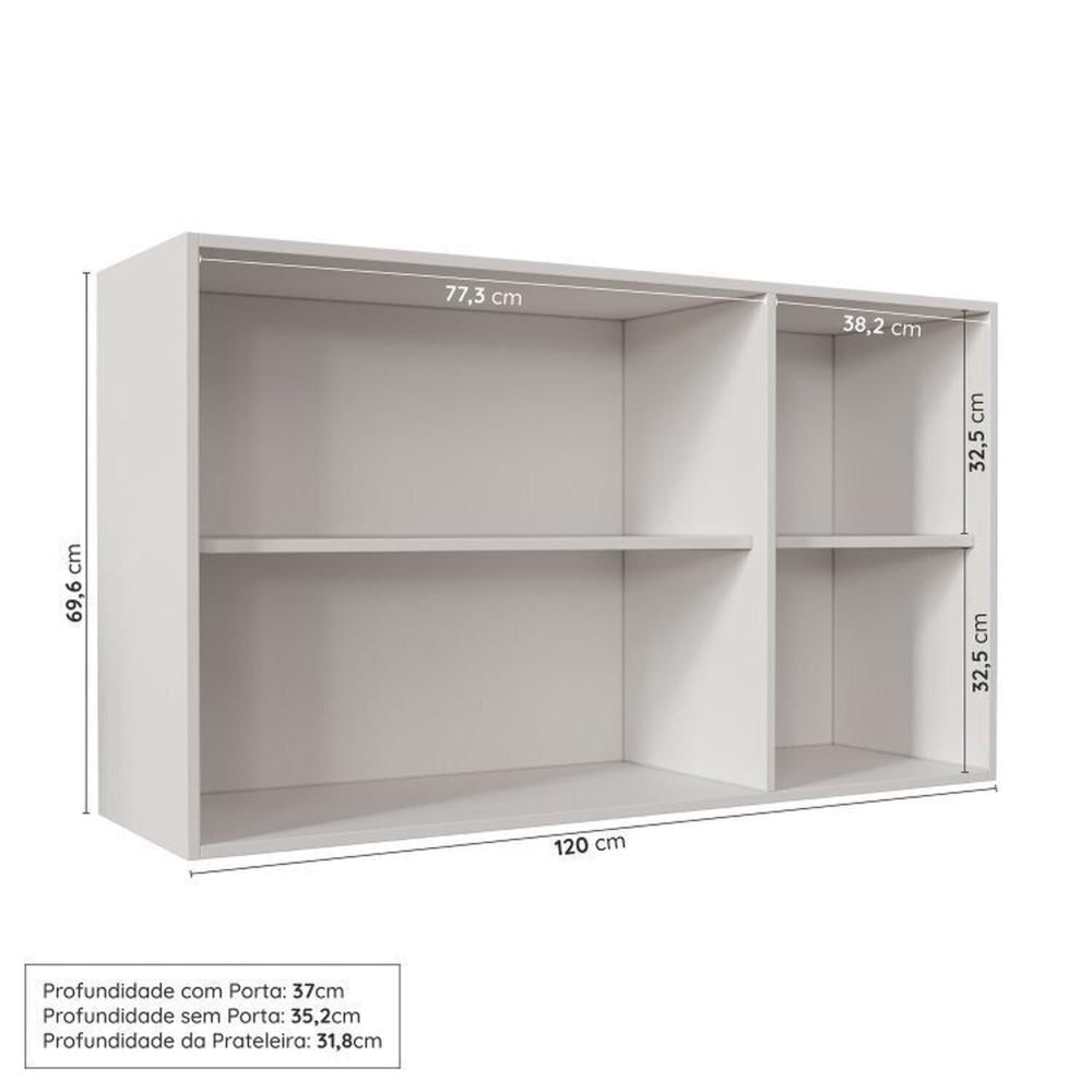 Cozinha Modulada 5 Peças 1 Torre 2 Aéreos 2 Balcões Arizona Arizona Cabecasa Madeiramadeira Branco/Terracota